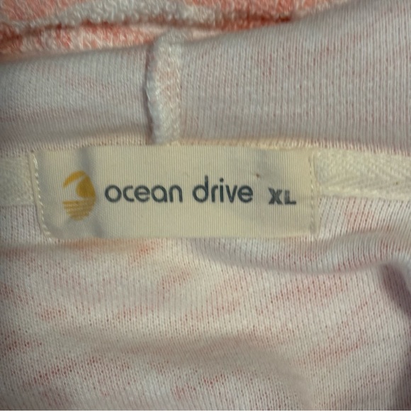 Ocean Drive Pink & White Siesta Key Hoodie - Picture 3 of 6